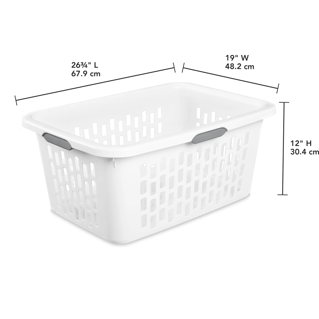 Sterilite 1202 2 Bushel / 71 Liter Ultra Laundry Basket – Mindful Mint / White - Image 9