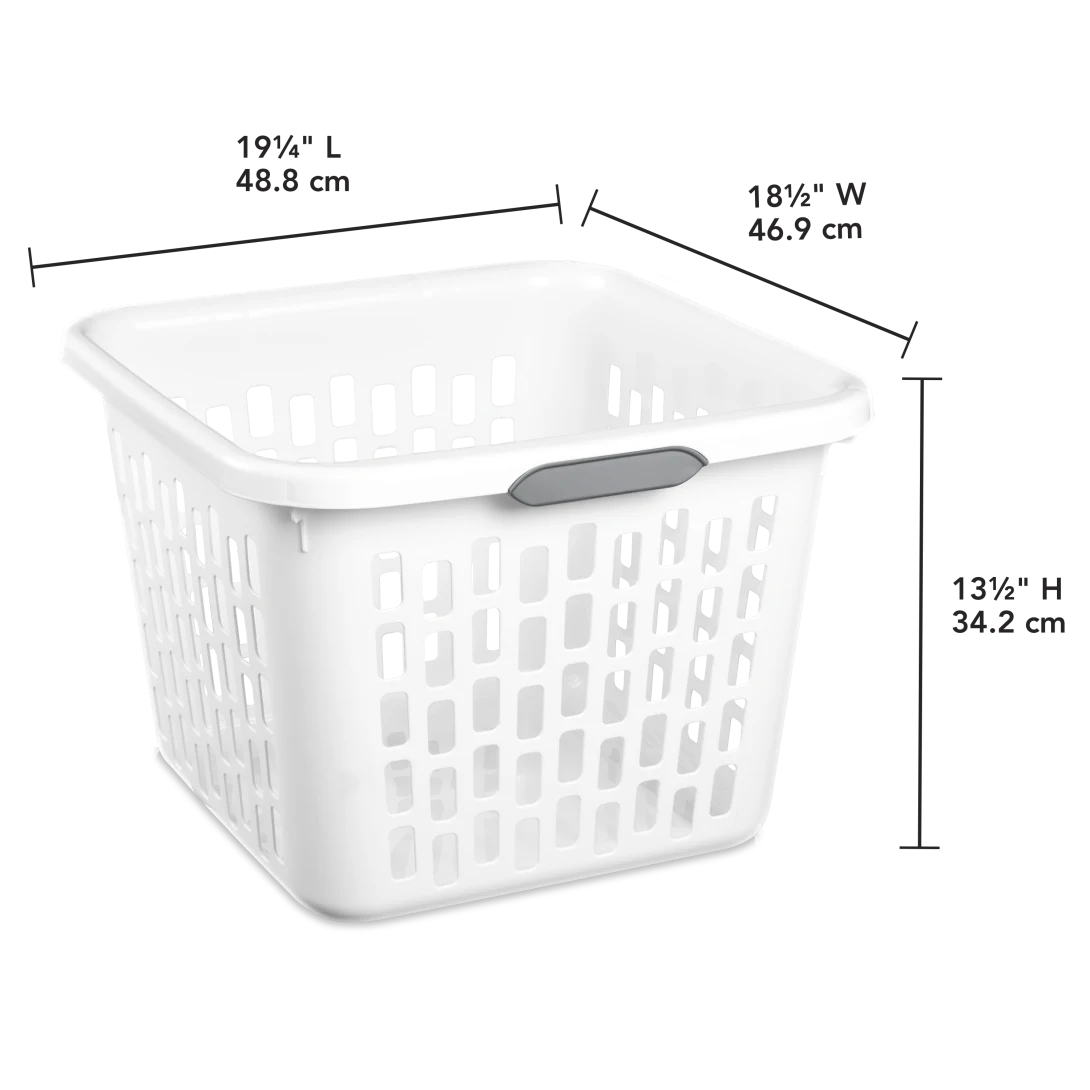 Sterilite 1204 1.5 Bushel / 53 Liter Ultra Laundry Basket – Mindful Mint / White - Image 9