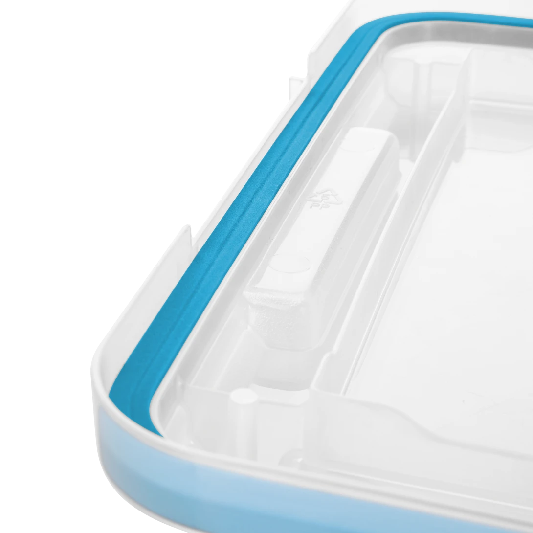 Sterilite 1942 12 Quart Gasket Box β Small Airtight & Watertight Clear Plastic Storage Bin with Blue Aquarium Latches - Image 9